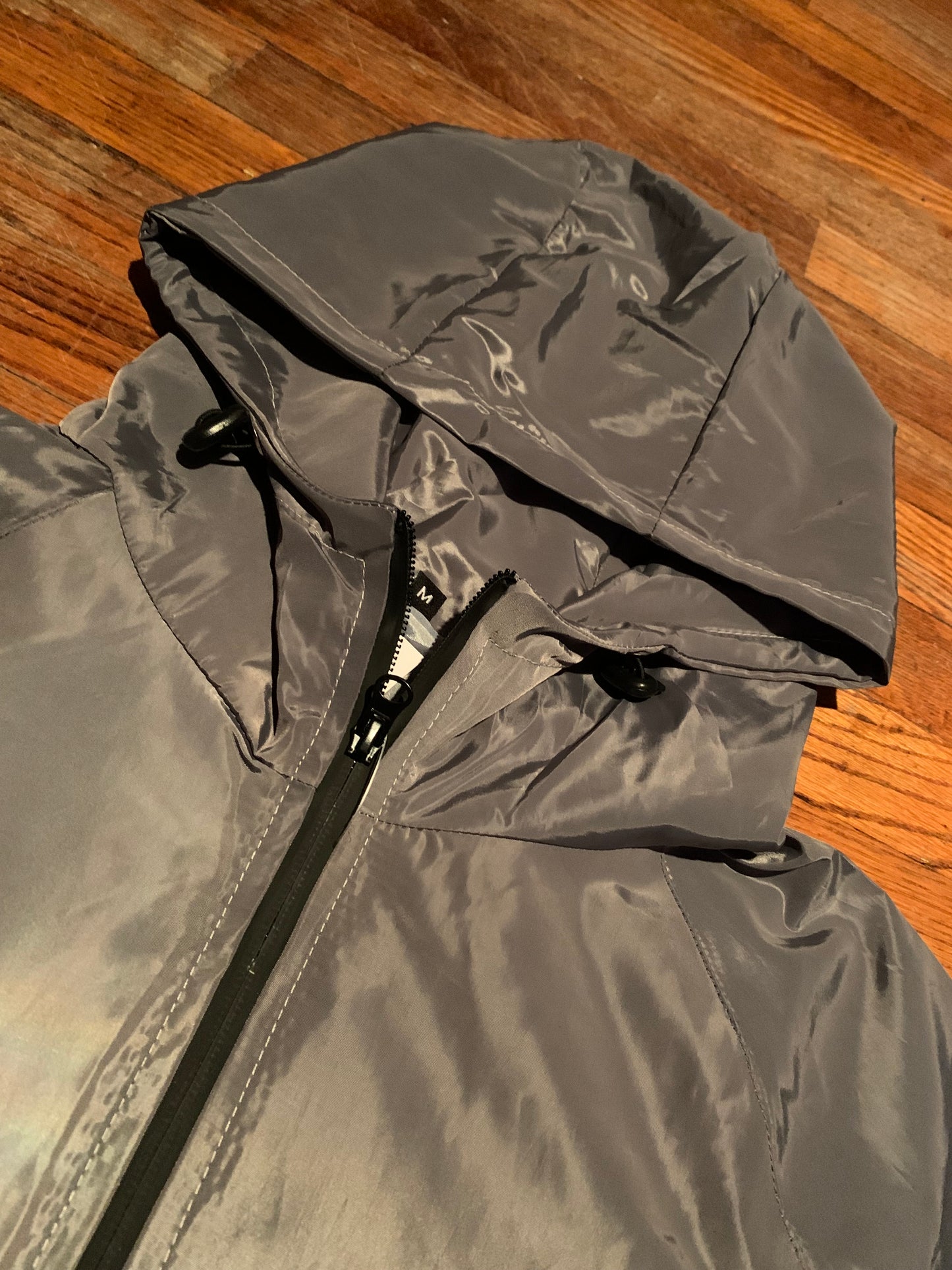 Reflctive Windbreaker Cargo Jacket (Grey)