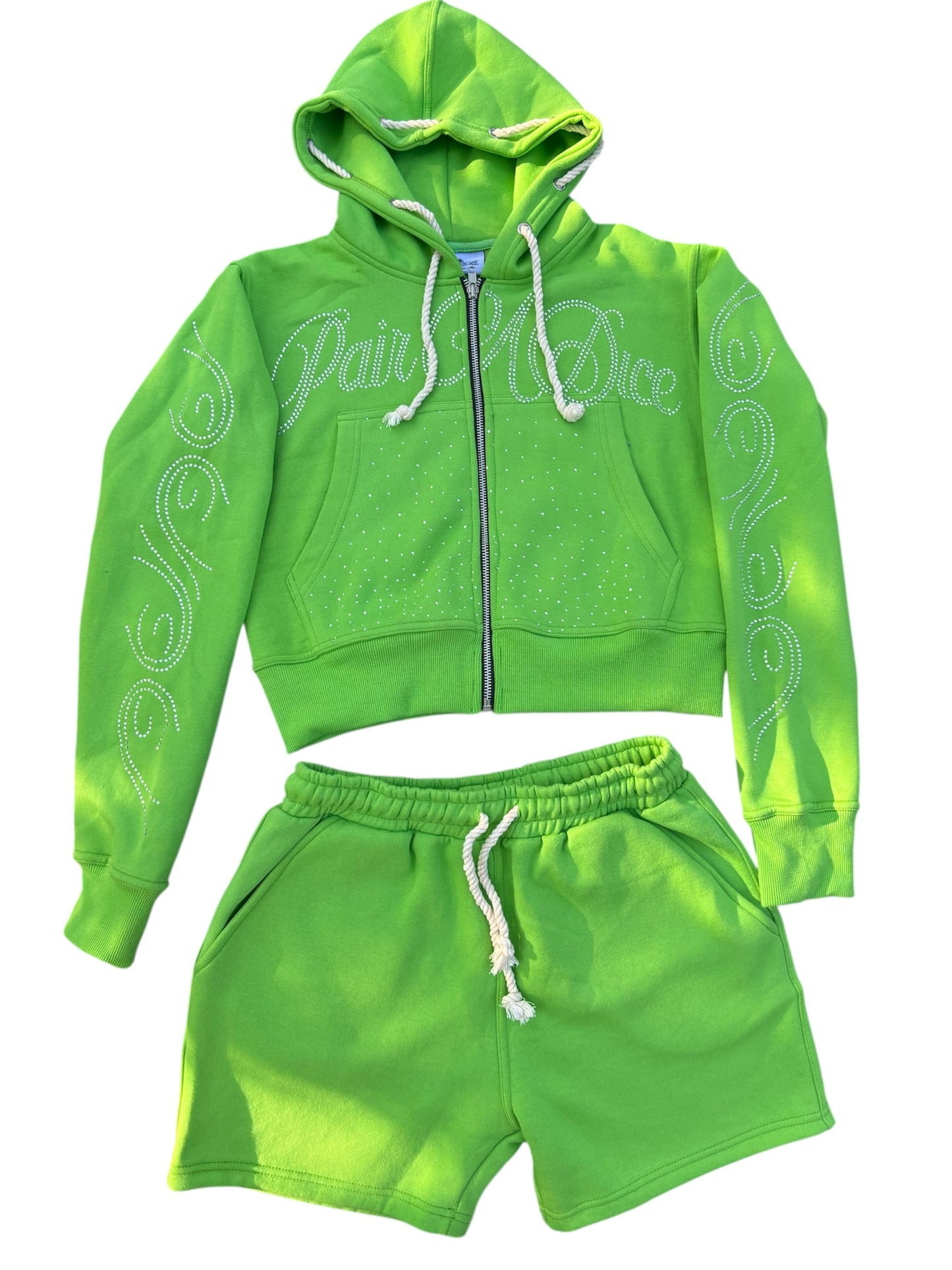 PairADice Stoned Crop Set (Green)