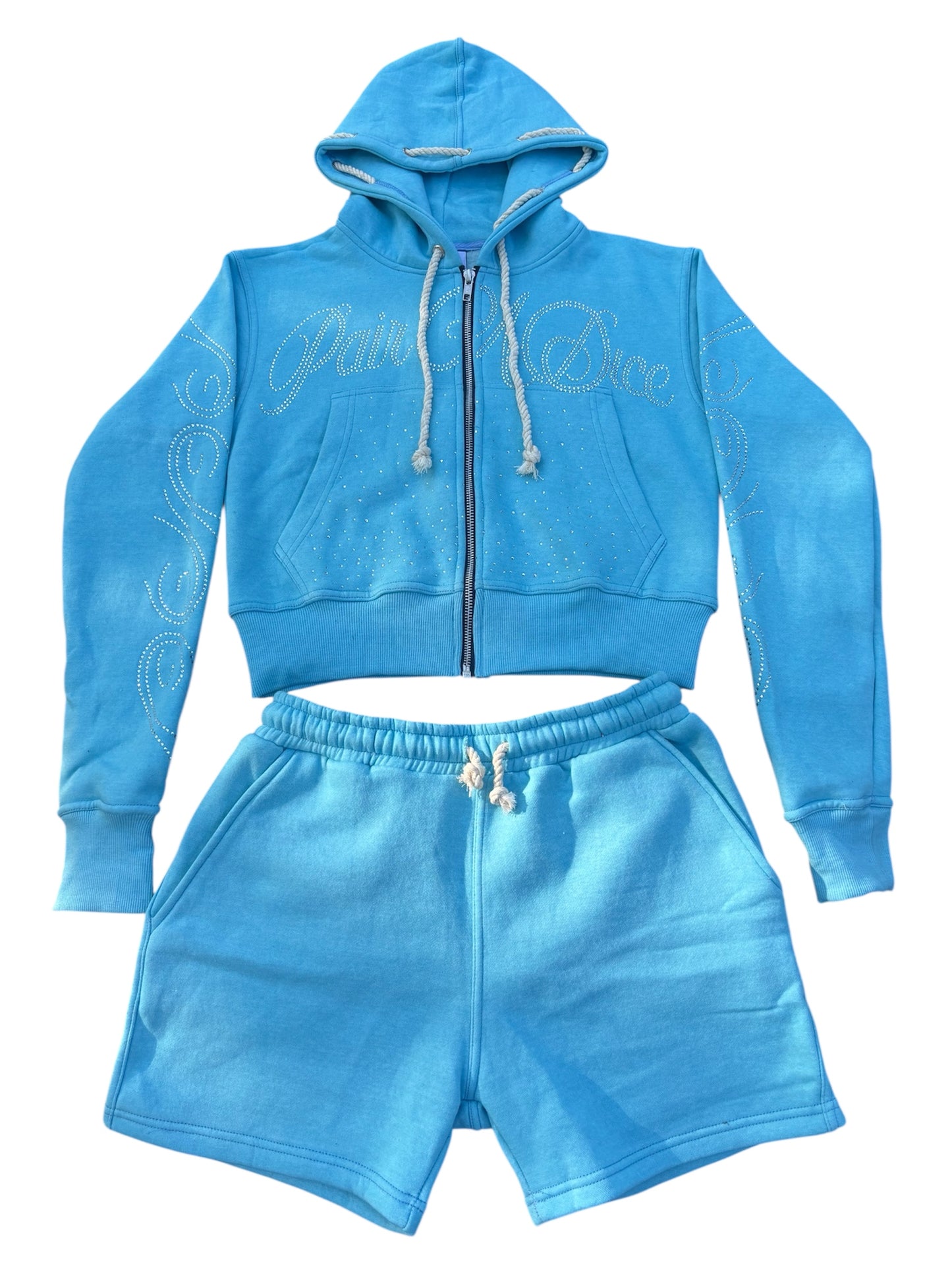 PairADice Stoned Crop Set (Blue)