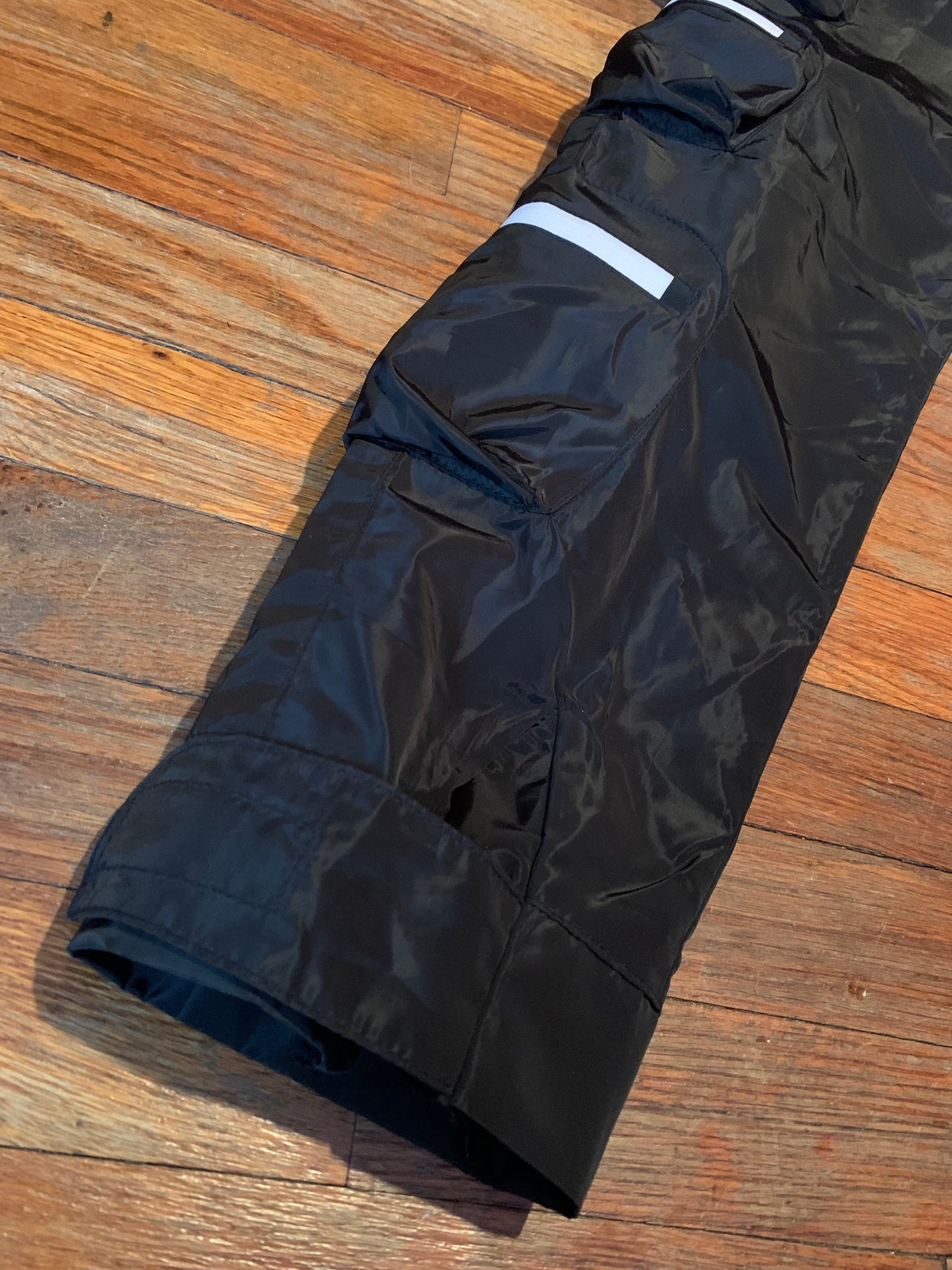 Reflective Windbreaker Cargo Pants (Black)