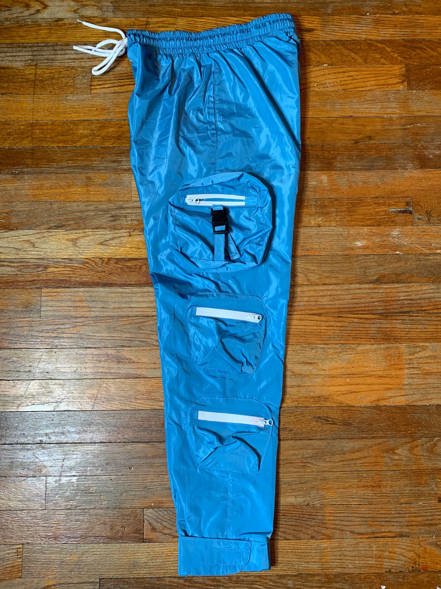 Reflective Windbreaker Cargo Pants (Baby Blue)