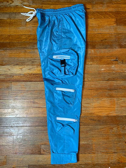 Reflective Windbreaker Cargo Pants (Baby Blue)