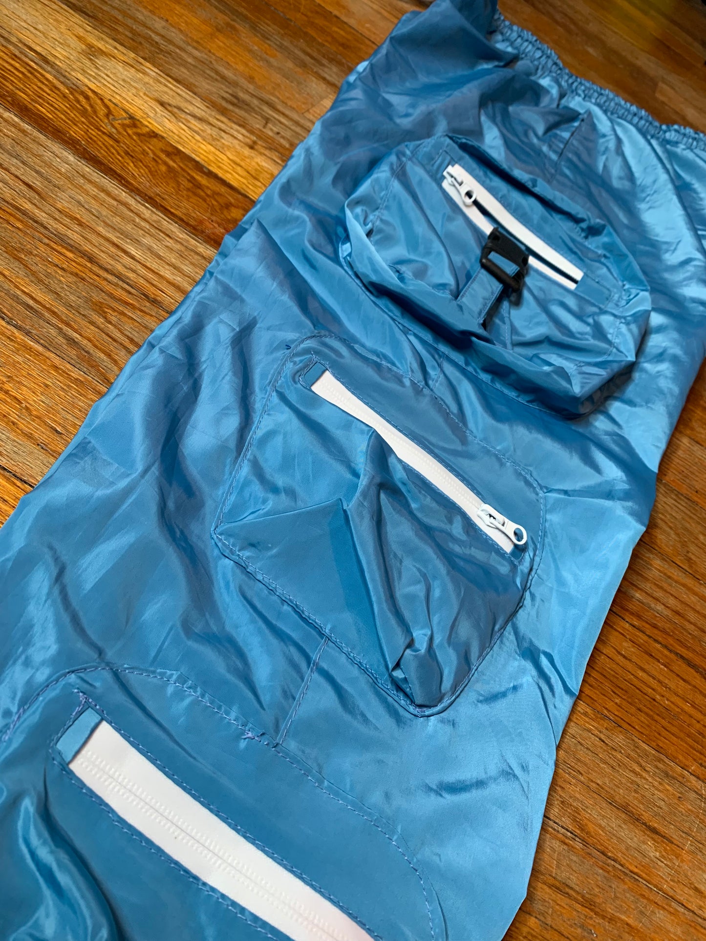 Reflective Windbreaker Cargo Pants (Baby Blue)