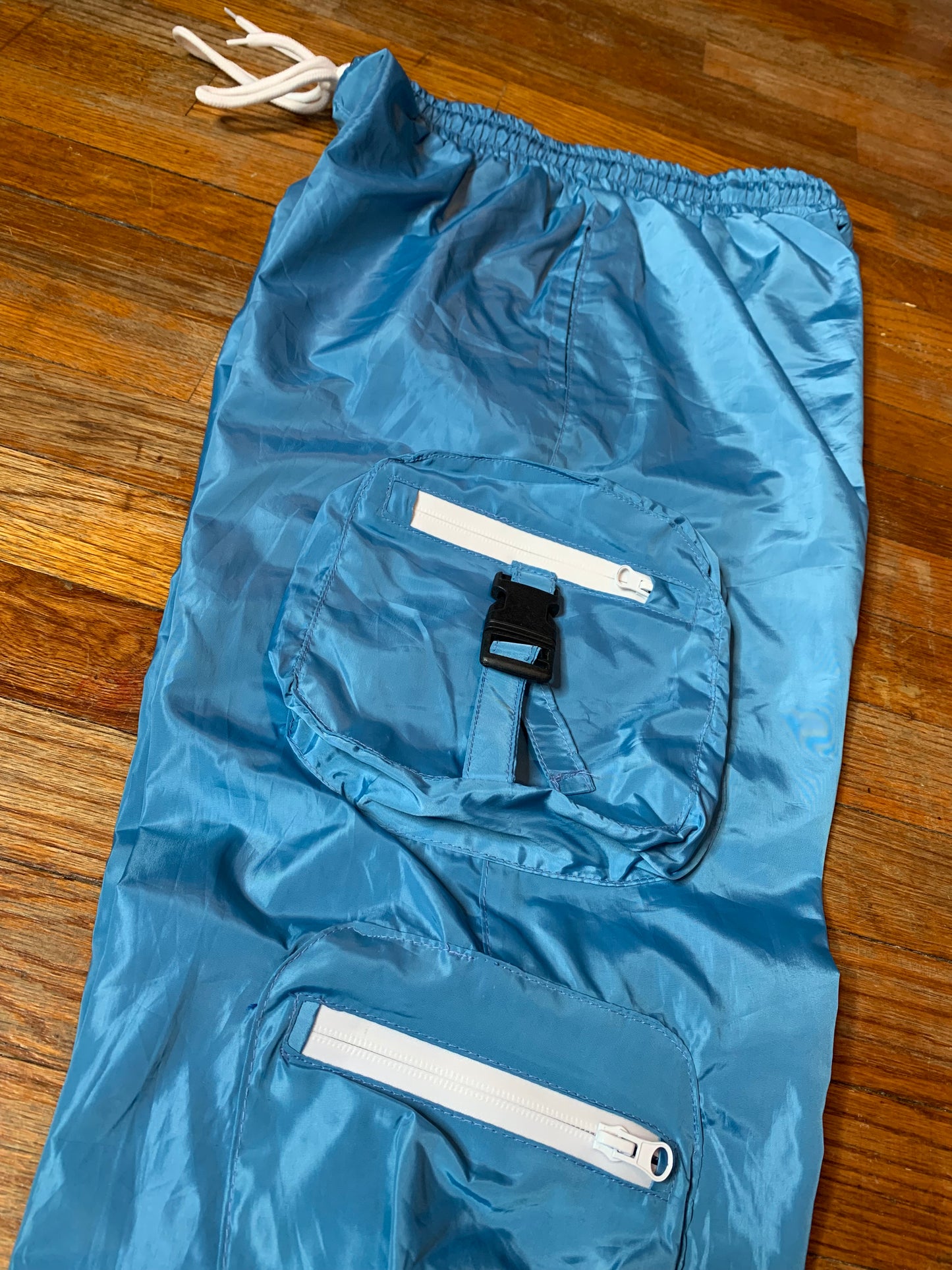 Reflective Windbreaker Cargo Pants (Baby Blue)