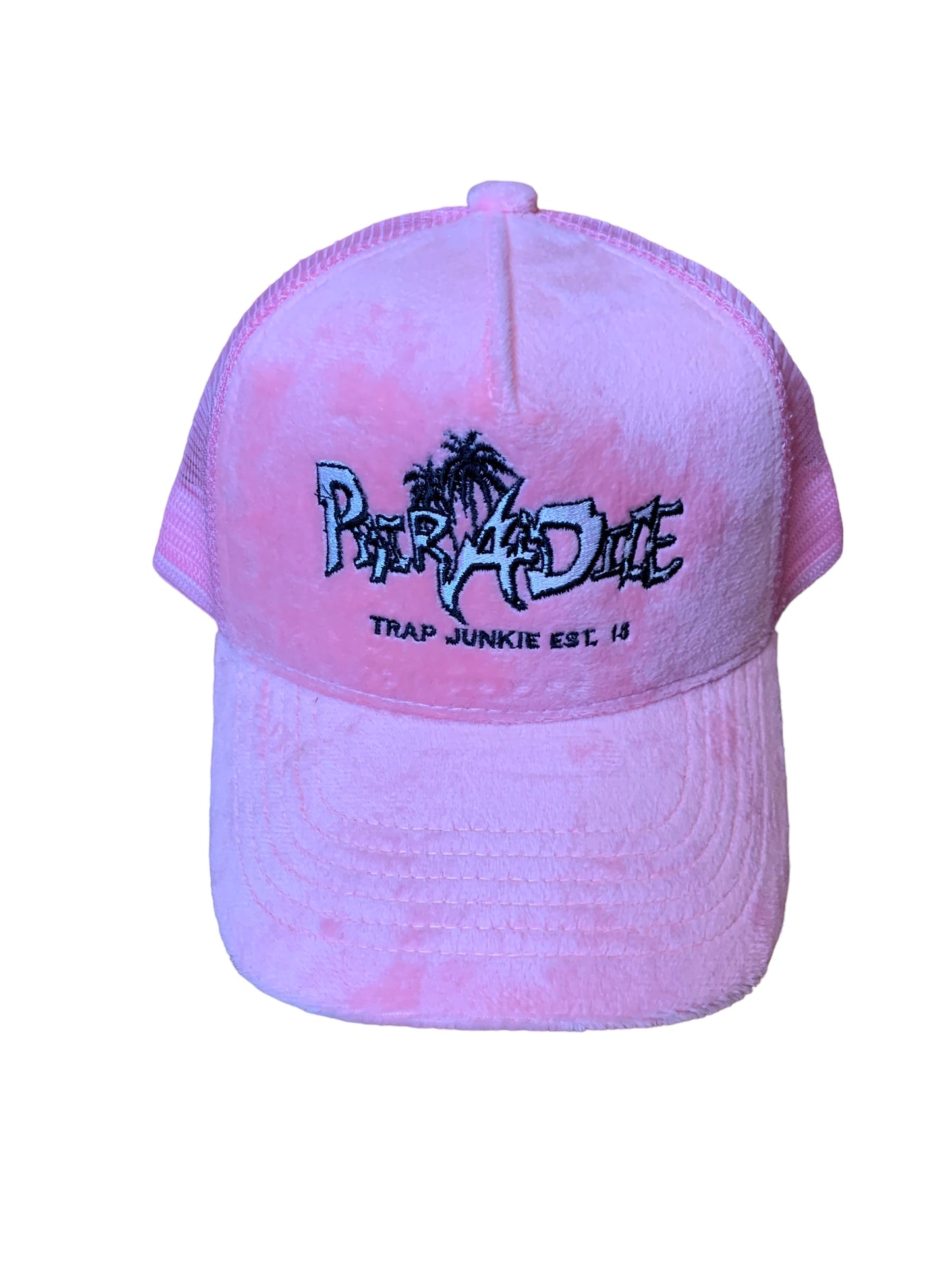 PairADice Velvet Trucker Hat (Pink)
