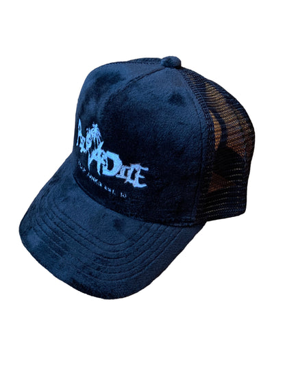 PairADice Velvet Trucker Hat (Black)