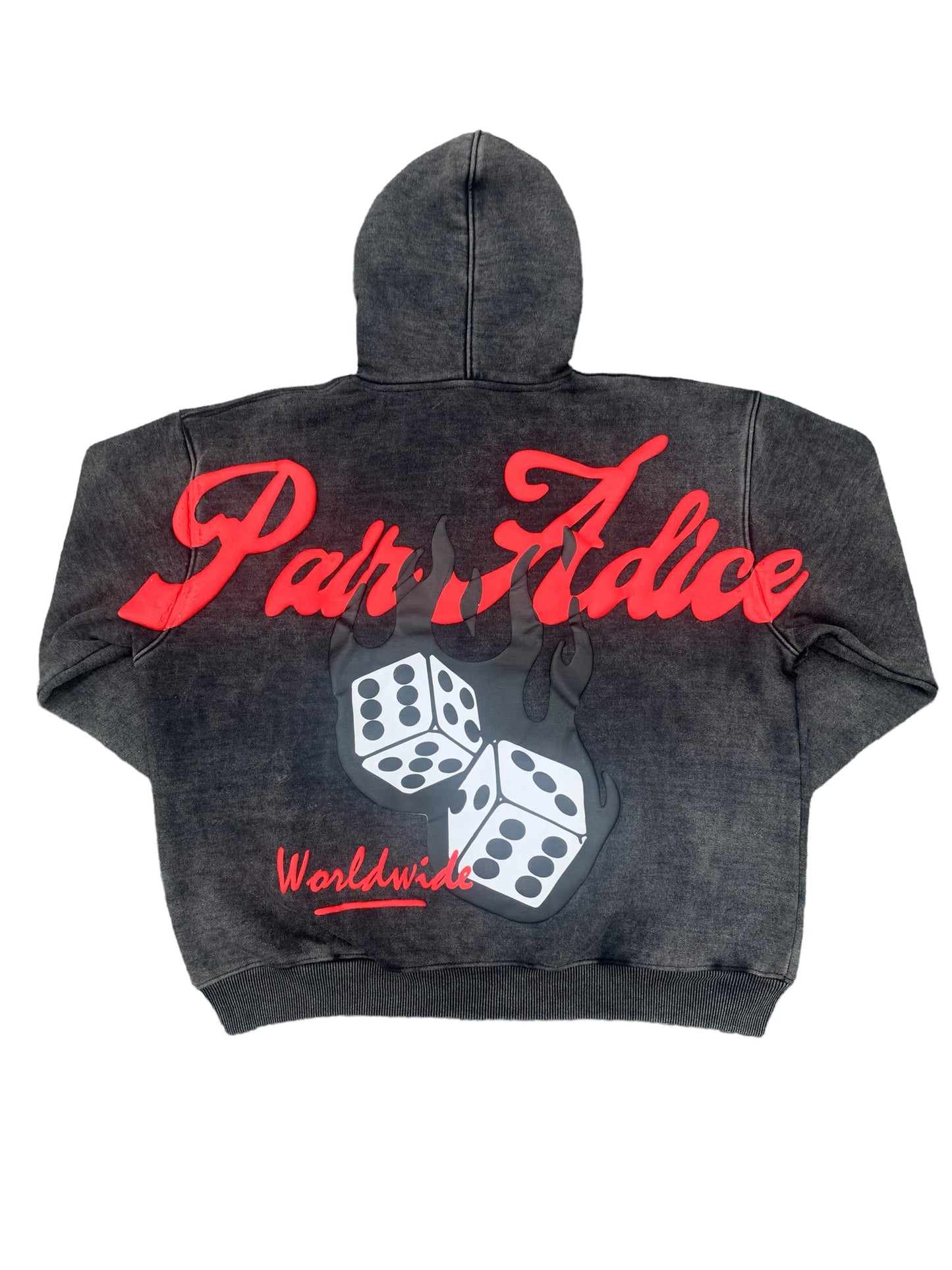 Acid Washed PairADice Hoodie (Red)