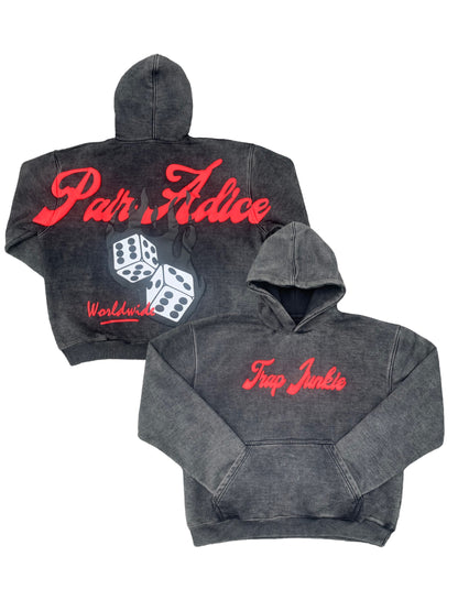 Acid Washed PairADice Hoodie (Red)
