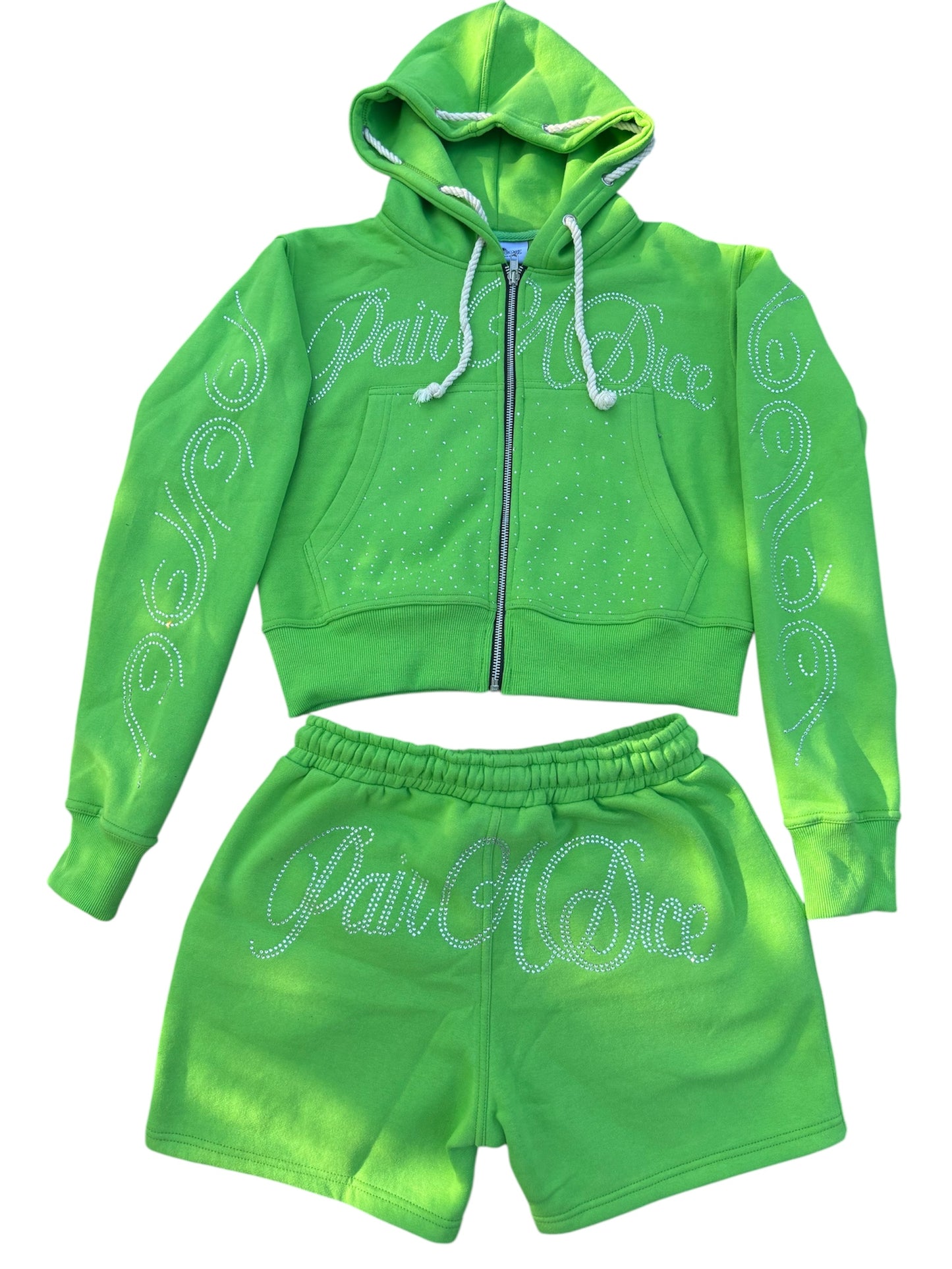 PairADice Stoned Crop Set (Green)