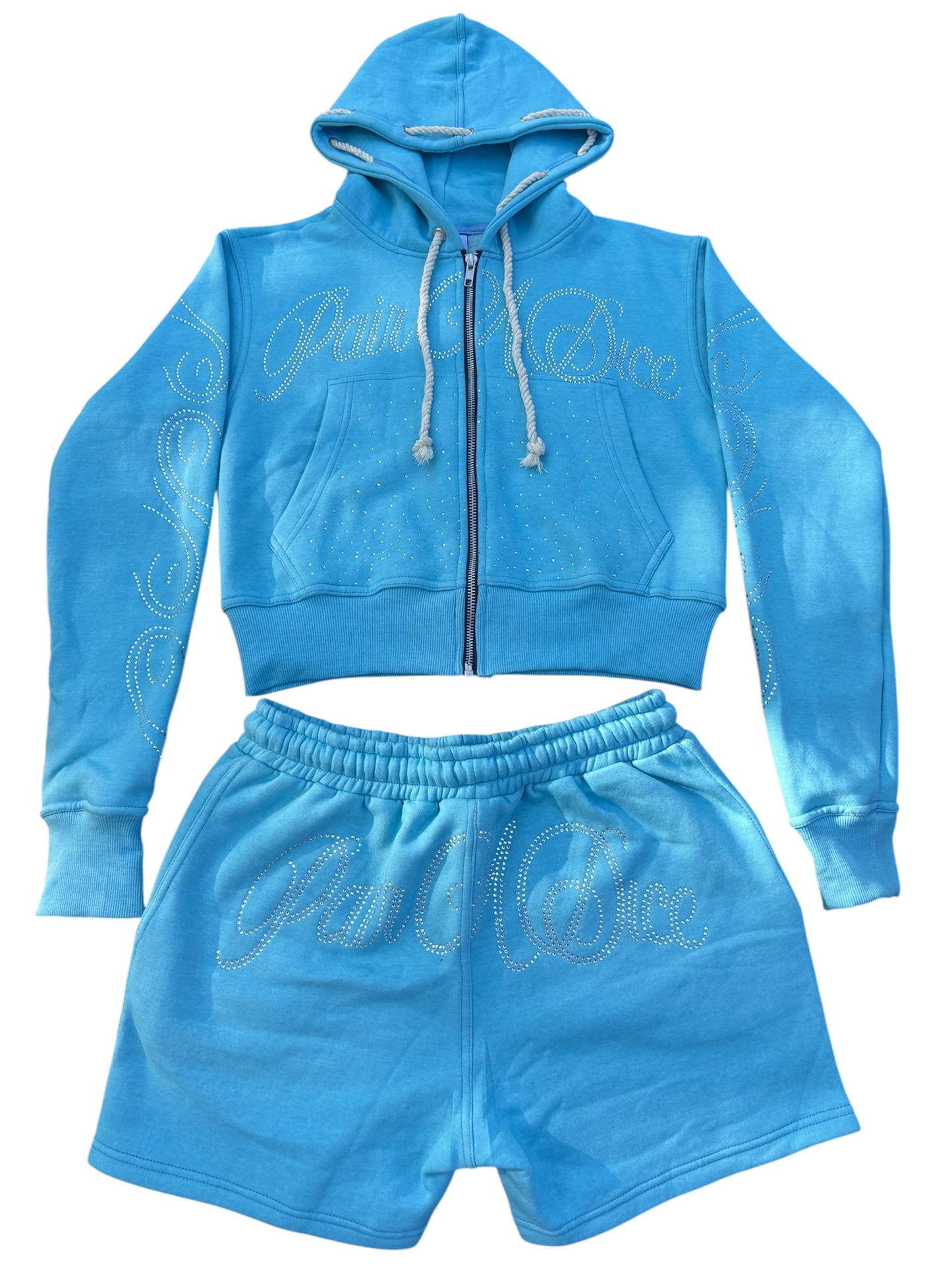 PairADice Stoned Crop Set (Blue)