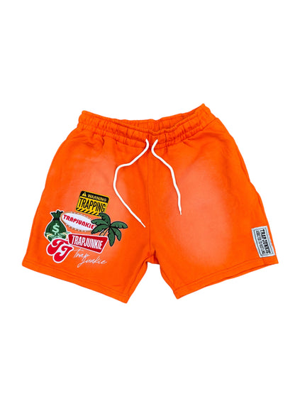 TJ Patchwork Shorts (Orange)