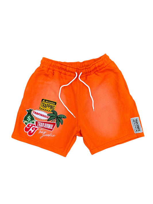 TJ Patchwork Shorts (Orange)