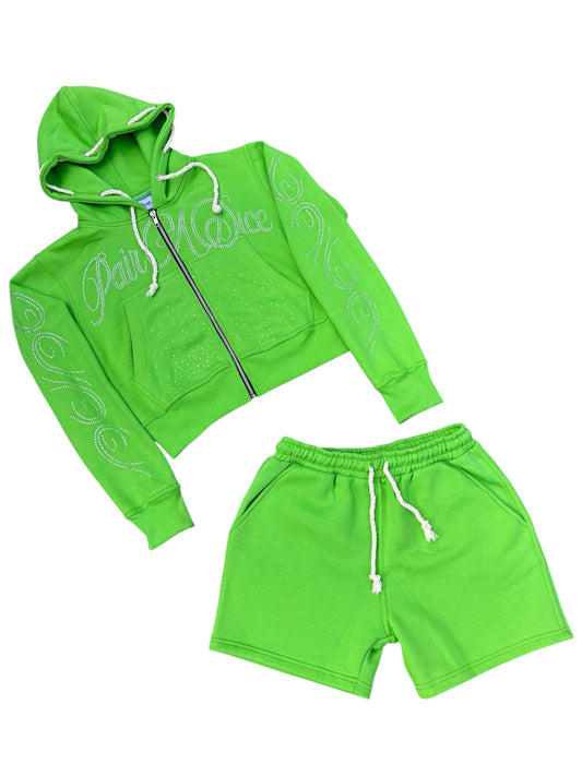 PairADice Stoned Crop Set (Green)