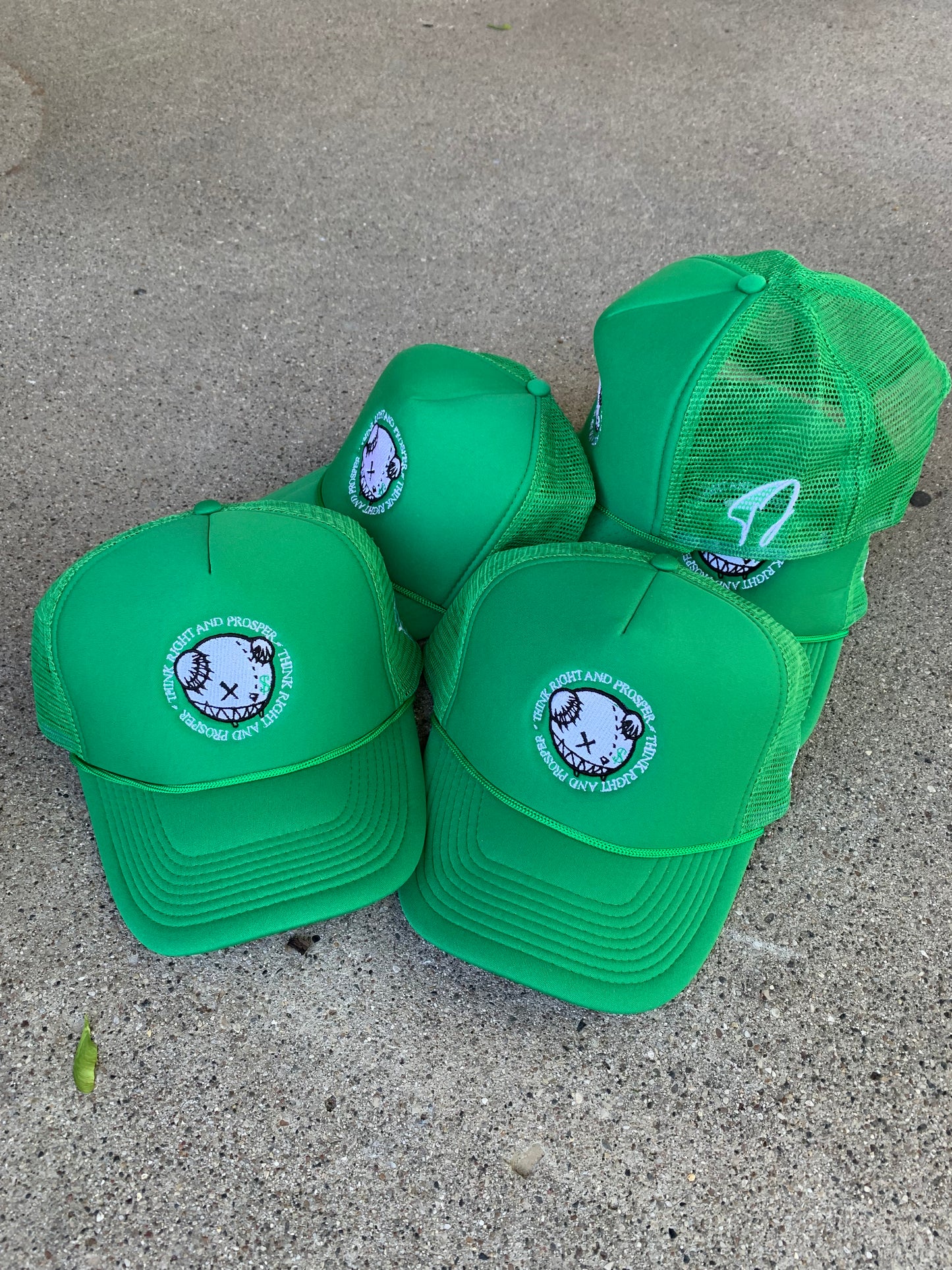 Think Right And Prosper Trucker Hat (Green)