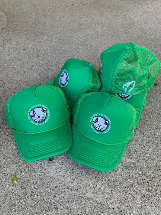 Think Right And Prosper Trucker Hat (Green)
