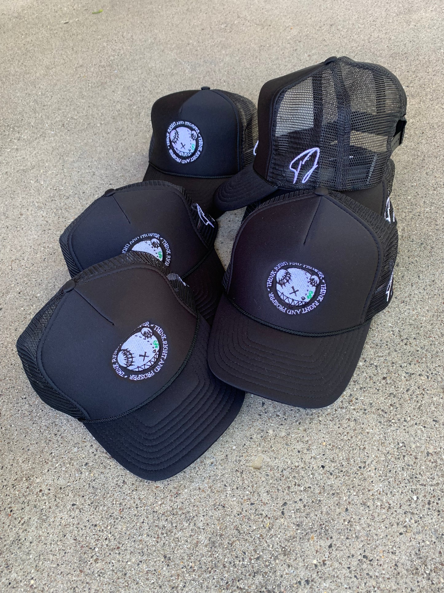Think Right And Prosper Trucker Hat (Black)